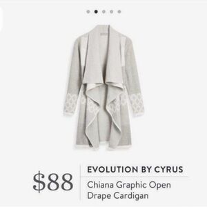 Evolution by Cyrus Gray Asymmetrical Cardigan Sweater, NWT NEVER WORN